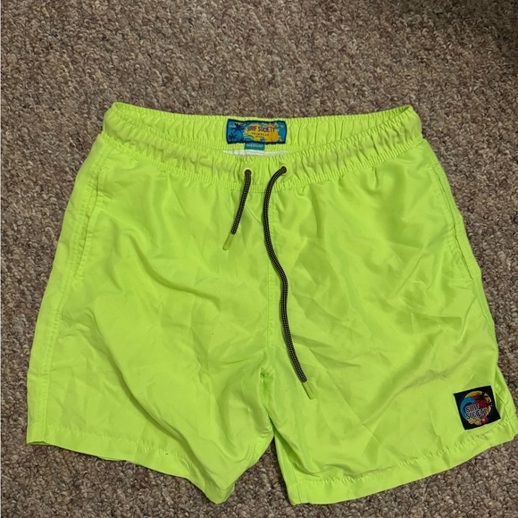 Surf Society Green swim shorts - Picture 1 of 2